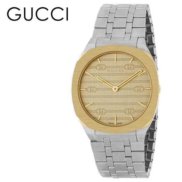 GUCCI シルバー 腕時計 美品】GUCCI グッチ 134.5 シルバー 腕時計 ウォッチ 電池交換