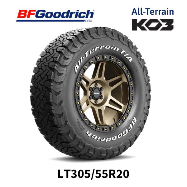 未走行 BF Goodrich All-Terrain T/A KO LT305/55R20 20インチ 夏タイヤ オフロード 1本 ホワイトレター スペア 背面　(VTN855MS)  クレジットカード QR決済可能 未走行 BF Goodrich All-Terrain T/A KO LT305/55R20 20インチ 夏