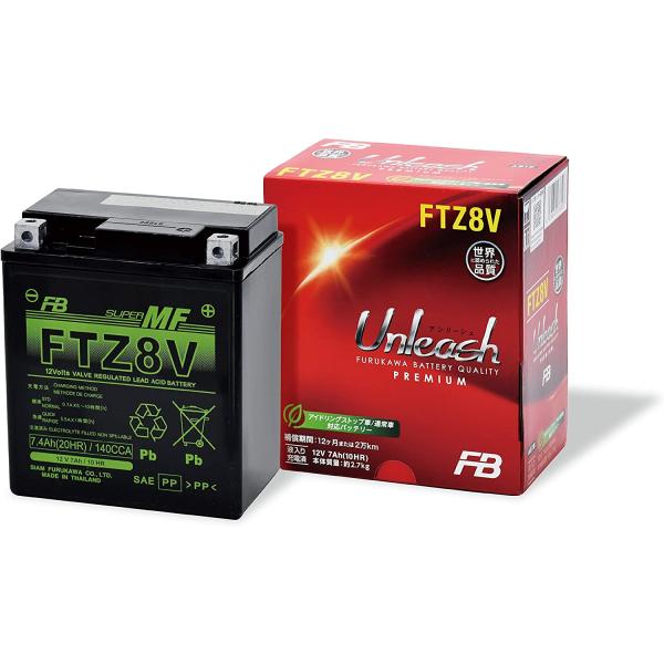 古河電池 FTZ8V 2輪用バッテリー Unleashシリーズ 液入り充電済み