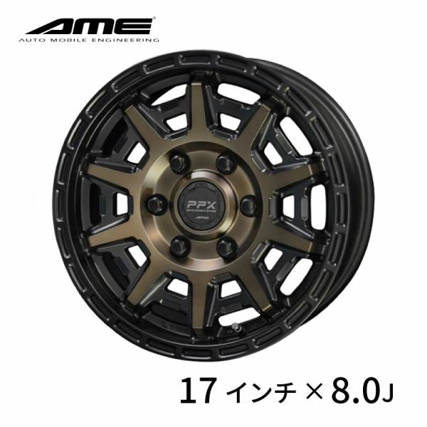 共豊 KYOHO by AME PPX D10X 17×8.0J +20 6H139.7 ブラック×ポリッシュ