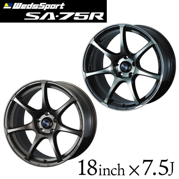 EFbYX|[c SA-75R 18C` 7.5J CZbg35/45 5 PCD 100 114.3 EH[XubNNA[ uY WedsSport SA75R EFbY Pi 1{ s