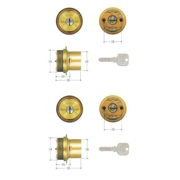 美和ロック MIWA JNシリンダー LIXタイプ MCY-502 MIWA KABA TE0 LIX 2