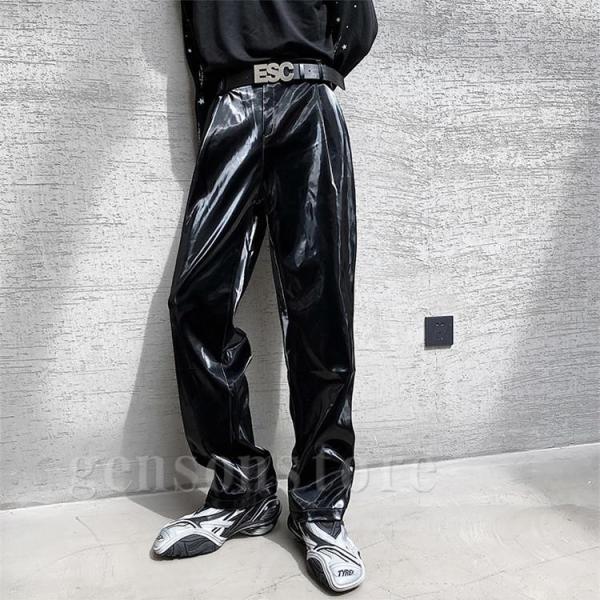 GCDS パンツ エナメル 光沢パンツ メンズ カジュアル normal-shop_y0913-bsqb1727