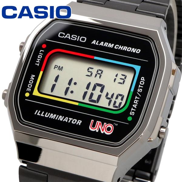 CASIO 腕時計 カシオ 時計 ウォッチ チープカシオ デジタル UNO コラボレーションモデル A168WEUC-1A メンズ ガンメタリック [並行輸入品]
