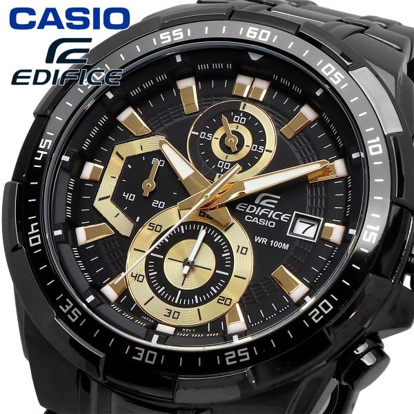 EDIFICE 腕時計 エディフィス ウォッチ CASIO カシオ クロノグラフ EFR-539BK-1AV ブラック×ゴールド メンズ 海外モデル [並行輸入品]