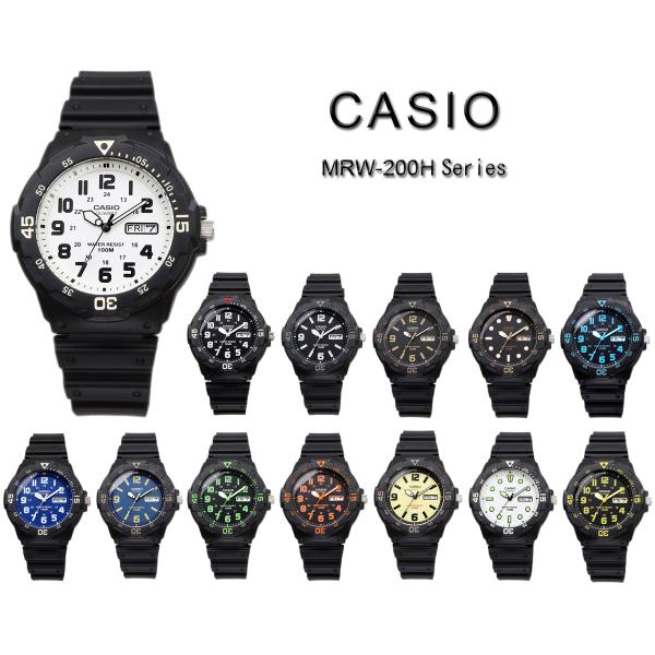 カシオ MRW-200(メンズウォッチ)は大きすぎず小さすぎない、程よい大きさのスタンダードモデルです。大人はもちろん、小学生くらいのお子様にも違和感なくご使用いただけると思います。10気圧防水仕様なので、急な雨や日頃の手洗いなども気にせず...