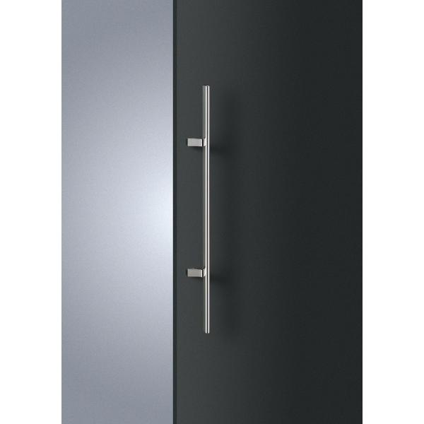 在庫確認可 ユニオン 直送 T5270-01-001 建築用金物 ドアハンドル 押し棒 ステンレス ミラー 1セット（内外） L800