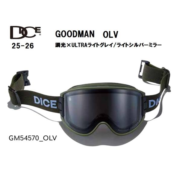 DICE（ダイス） 25-26 スノーボード ゴーグル GOODMAN グッドマン
