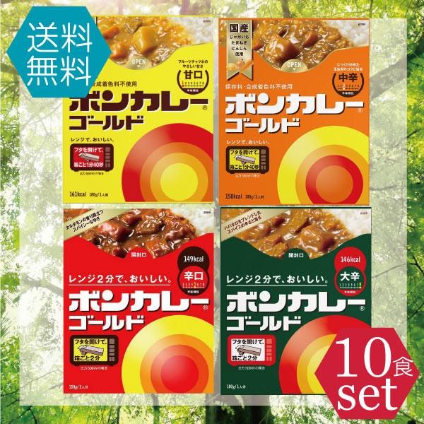 ボンカレー 大塚 ボンカレーゴールド × 10食セット 4種類から選択
