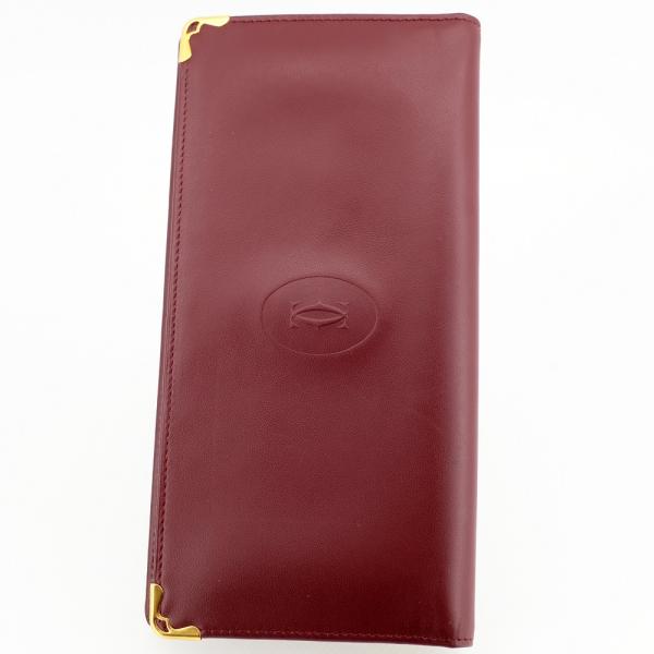 新品同様/未使用級　Cartier カルティエ　折り財布　マストライン　ボルドー 新品同様/未使用級 Cartier カルティエ 折り財布 マストライン