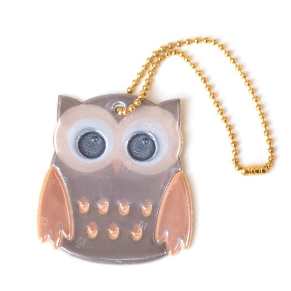 他サイト： グリミス Glimmis フクロウ ブラウン/オレンジ 北欧 リフレクター 反射 キーホルダー 再帰性反射素材の商品画像