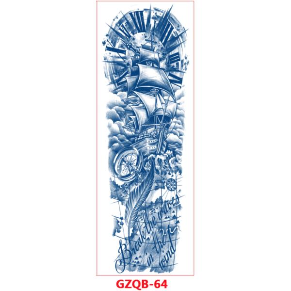 ジャグアタトゥーシール ヘナタトゥー GZQB-064 2週間消えないタトゥーシール フェイクタトゥー メイク コスプレ