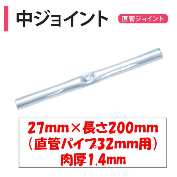 直管パイプ同士を直列連結させる部品です。別名で内ジョイント・直管ジョイントなどと呼ばれることもあります。メーカー：渡辺パイプ株式会社