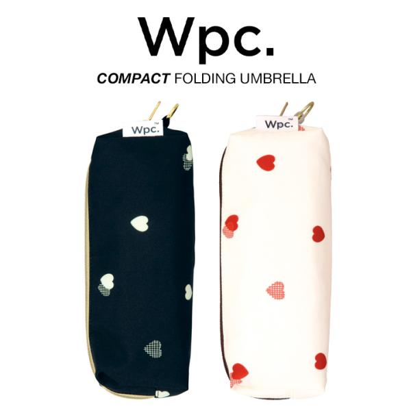 【Wpc】 折りたたみ傘 晴雨兼用 ドローイングチェックハートmini Wpc. ワールドパーティー