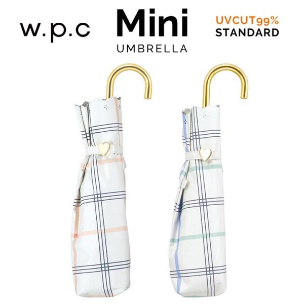 Wpc 日傘 遮光遮熱傘 折りたたみ傘 晴雨兼用傘 遮光ガーリーチェック  mini w.p.c ワールドパーティー