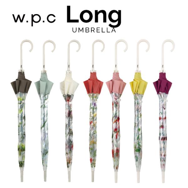【Wpc】長傘 フラワー　アンブレラ　プラスティック 深張り