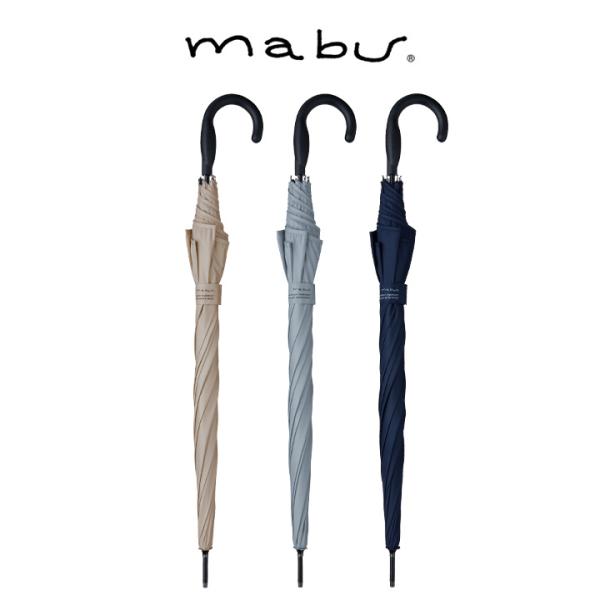 【mabu】長傘 ジャンプ傘 一枚張り 高強度傘 豪雨対策 1−MAI マブ