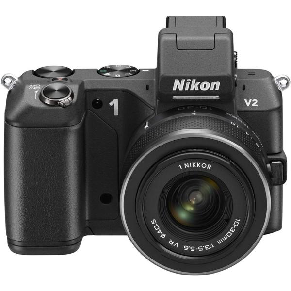 【美品・返品保証】Nikon V2 ブラック 標準レンズキット ニコン（Nikon） Nikon V2 レンズキット ブラック 良品 動作確認済み 1