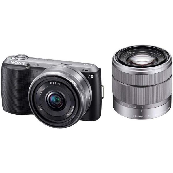 SONY α NEX-C3 ダブルレンズキット ブラック 良品 動作確認済み 1ヶ月保証付 小型軽量 ミラーレス