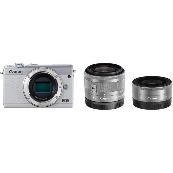 キヤノン（Canon） Canon EOS M100 ダブルレンズキット ホワイト 良品