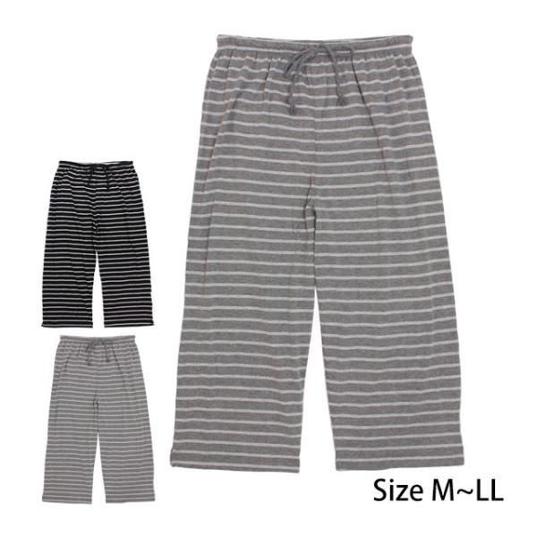 ルームパンツ 7分丈 レディース 女の子 ウエストゴム リラックス パンツ ズボン ルームウェア M L LL