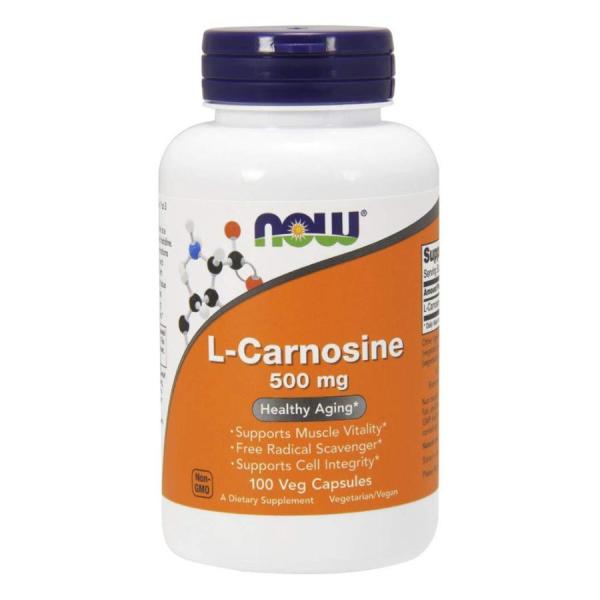 Lカルノシン 500mg　ナウフーズ 100粒 ベジカプセル【NOW FOODS】L-Carnosine 500mg 100 Caps
