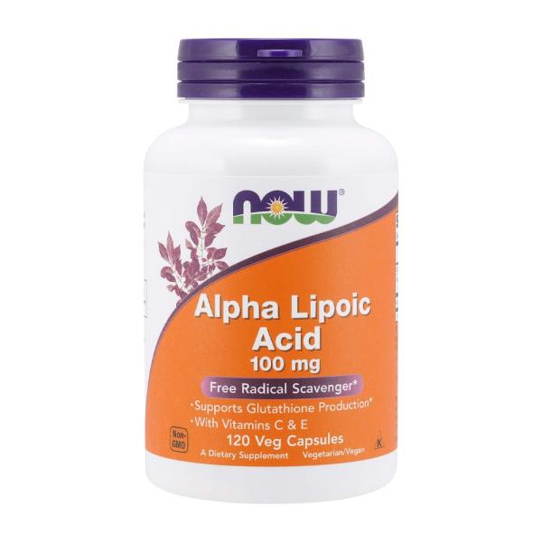 ナウフーズ アルファリポ酸100 mg 120ベジカプセル【NOW FOODS】Alpha Lipoic Acid 100 120 Veg  Capsules 通販 