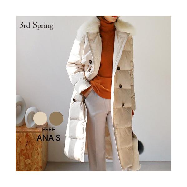 韓国 海外輸入 ファッション ジャケット レディース 秋冬 ダウンジャケット ダブルボタンロングコート