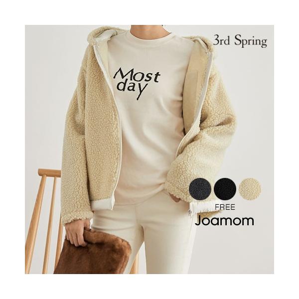 韓国 ファッション ジャケット 訳あり品送料無料 ブルゾン ボアフードジップアップ レディース