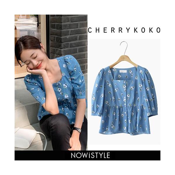 韓国 ファッション ブラウス レディース オフィス 半袖 レトロフラワー Choquenet Com