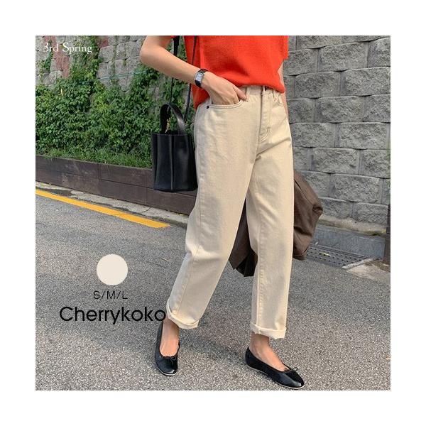 韓国 ファッション 定番から日本未入荷 パンツ ナチュラルフィットコットンパンツ レディース