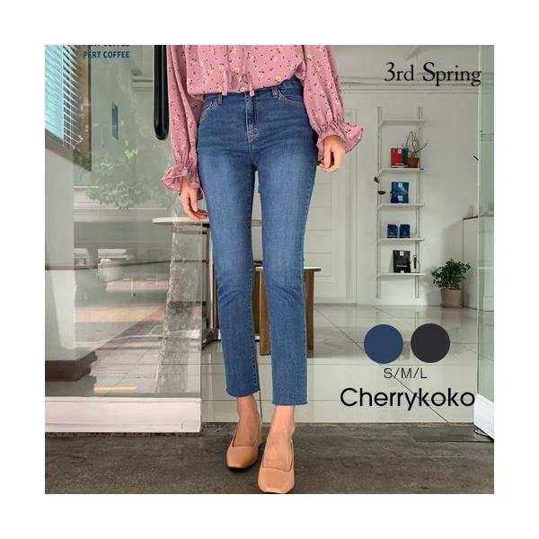 韓国 ファッション パンツ アンクル丈スキニーパンツ 使い勝手の良い レディース