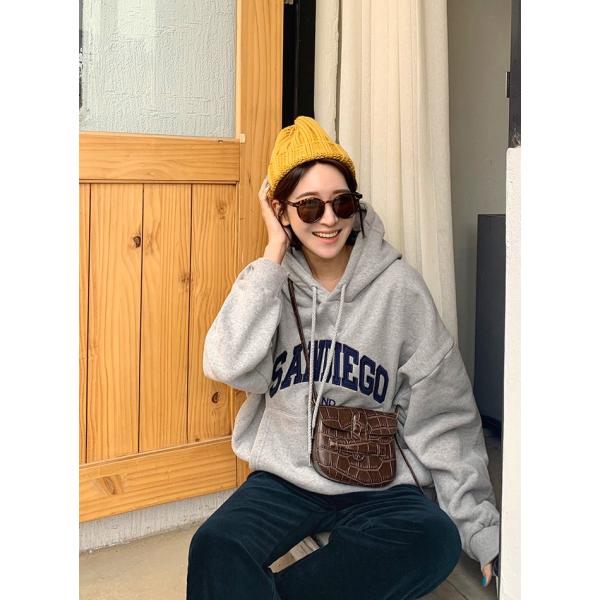 韓国 ファッション 奉呈 スウェット サンディエゴフーディー レディース パーカー