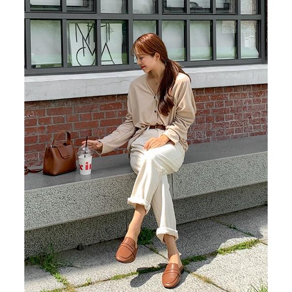 韓国 セール商品 ファッション カーディガン レディース モダンvネックカーディガン