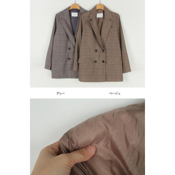 韓国 ファッション 新品未使用正規品 テーラードジャケット レディース カジュアル ブレザー チェックジャケット