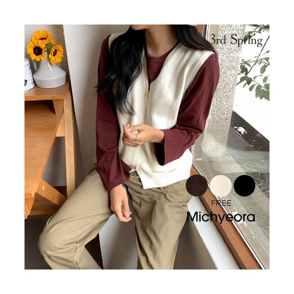 韓国 ファッション ベスト 毎日激安特売で 営業中です レディース ニットベスト