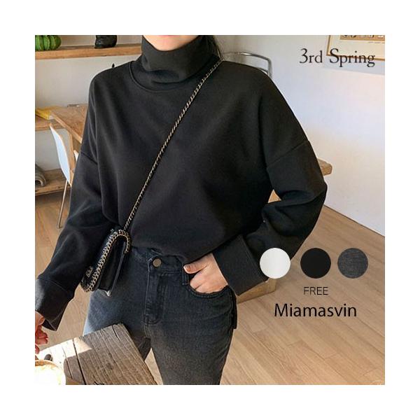 韓国 ファッション カットソー レディース タートルネック おしゃれ 最新号掲載アイテム