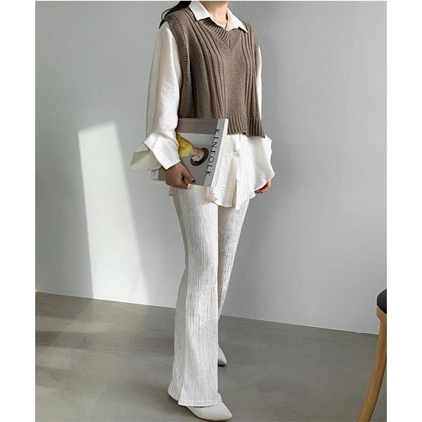 日本正規代理店品 韓国 ファッション ベスト レディース ニットベスト