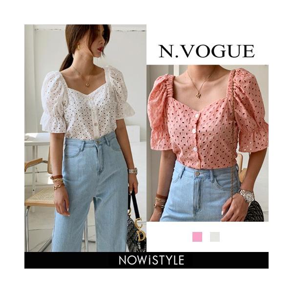 ブラウス 格安 レディース オフィス パンチング 半袖 レーススペシャルプライス