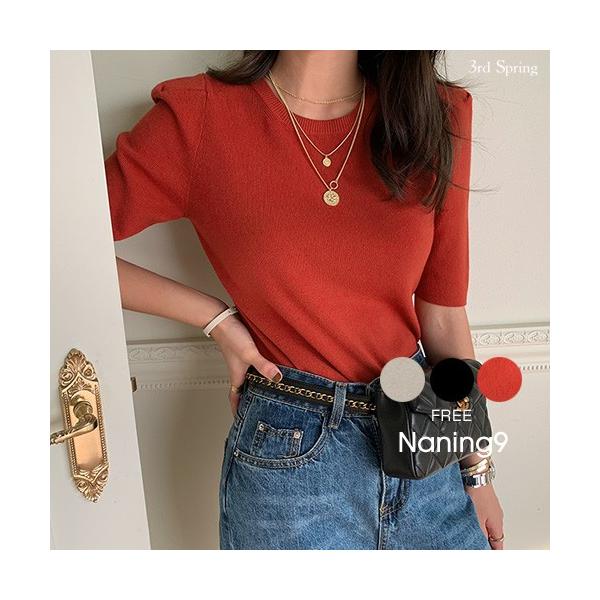 韓国 ファッション ニット レディース 並行輸入品 セーター 長袖 スリム半袖ニット