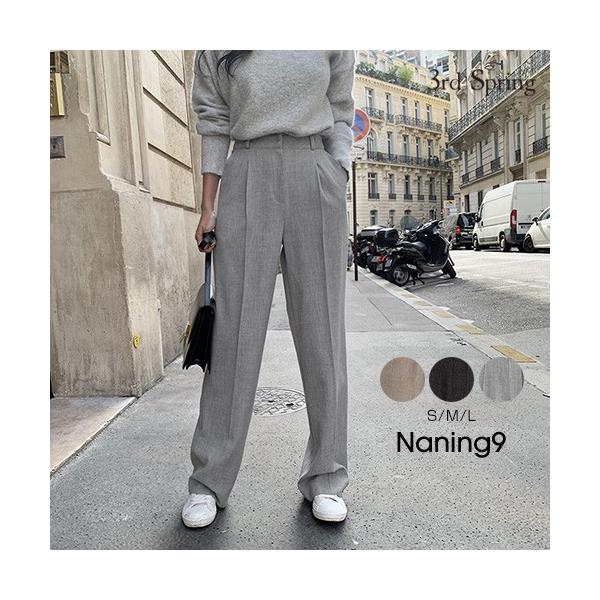 韓国 ファッション パンツ 通常便なら送料無料 レディース センタープレススラックスパンツ