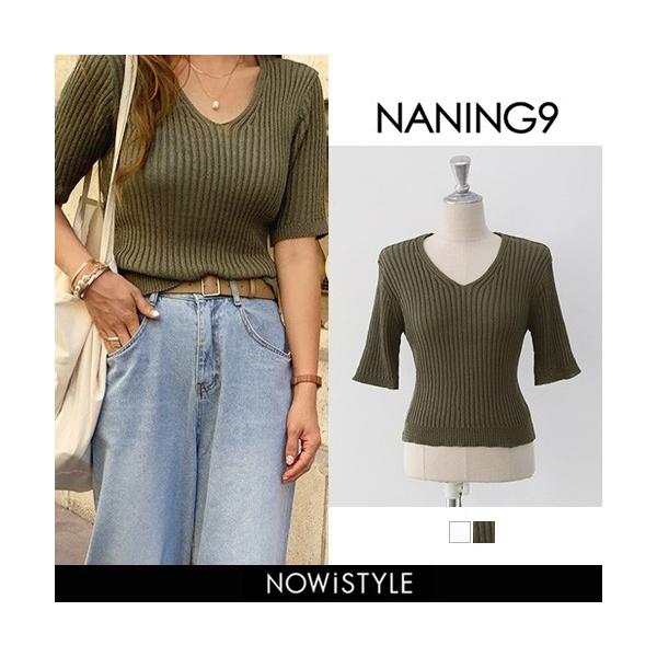 韓国 ファッション Tシャツ レディース おしゃれ 永遠の定番モデル 半袖 バックコンシャスサマーニット