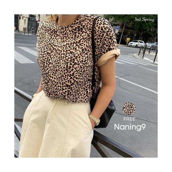 韓国 ファッション Tシャツ レディース おしゃれ 爆買い新作 半袖 レオパード柄tシャツ