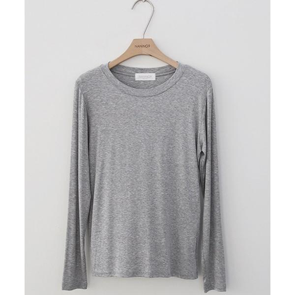 韓国 ファッション Tシャツ レディース 半袖 秋冬 おしゃれ 秀逸 クルーネック長袖tシャツ