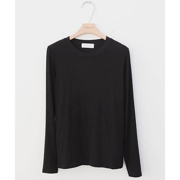 韓国 ファッション Tシャツ レディース 半袖 秋冬 おしゃれ 秀逸 クルーネック長袖tシャツ