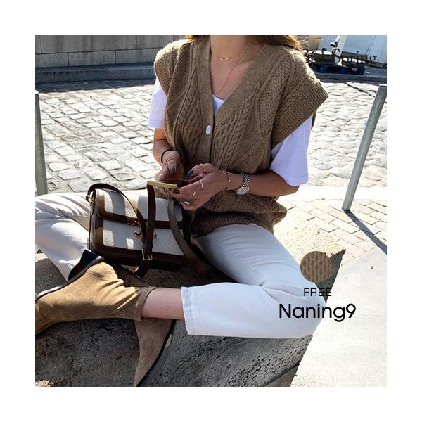 韓国 ファッション ベスト 秋冬 レディース 正規逆輸入品 フレンチスリーブチョッキベスト