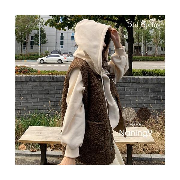 新作からsaleアイテム等お得な商品 満載 韓国 ファッション ベスト ノーカラーボアベスト レディース 秋冬