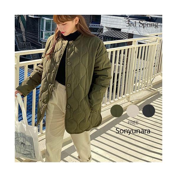 韓国 受賞店 ファッション ジャケット キルティングジャケット レディース ピーナツキャティングジャンパー
