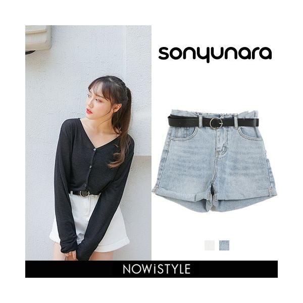 韓国 ファッション パンツ ロールアップショートデニム 休み レディース