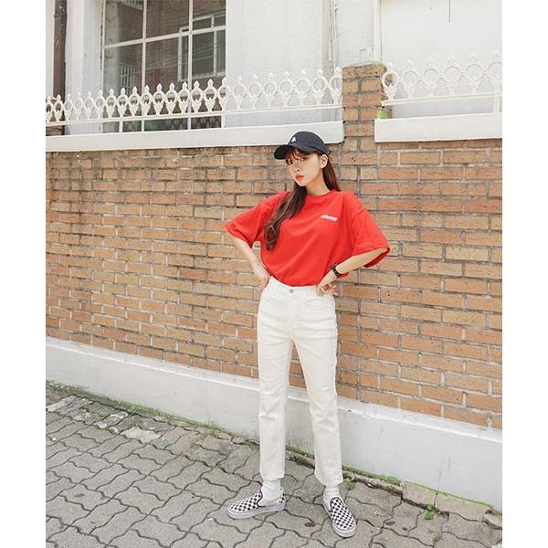 韓国 ファッション Tシャツ レディース おしゃれ マート 半袖 カリフォルニア半袖tシャツ